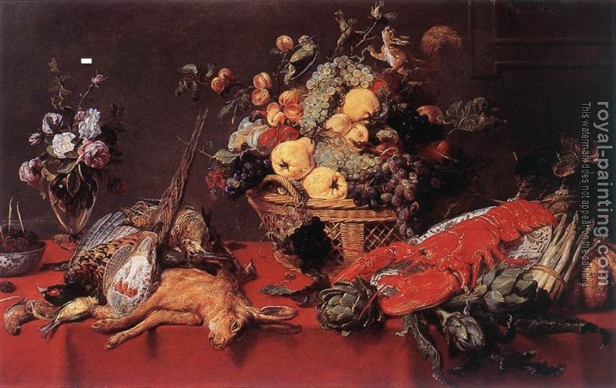 Frans Snyders : Still Life With A Basket Of Fruit